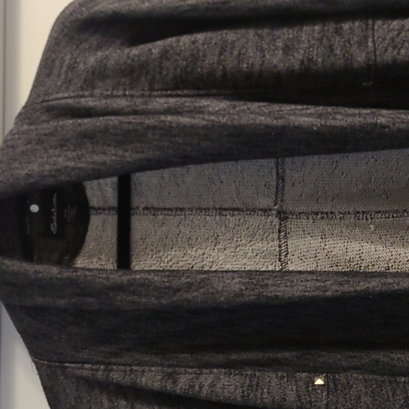 Seductions Cowl neck dark Gray cozy 95% cotton Cardigan - Picture 2 of 4